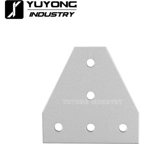 Aluminum 5 Holes T Shape Join Plate Corner Bracket 60x60x4mm for 2020 V-slot Aluminum Profile