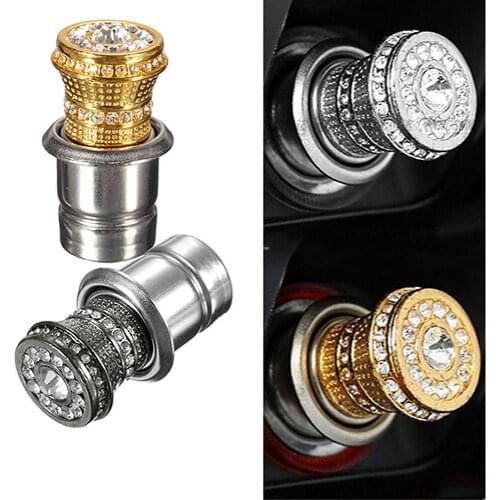 Blinged Rhinestone Inlaid Auto Car Iron Cigarettes Socket Lighter 12V Luxury Lgnition