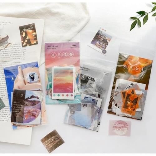 Like Light and Like Shadow Series Decorative Stationery painting Stickers kawaii Scrapbooking DIY Diary Album Stick Lable