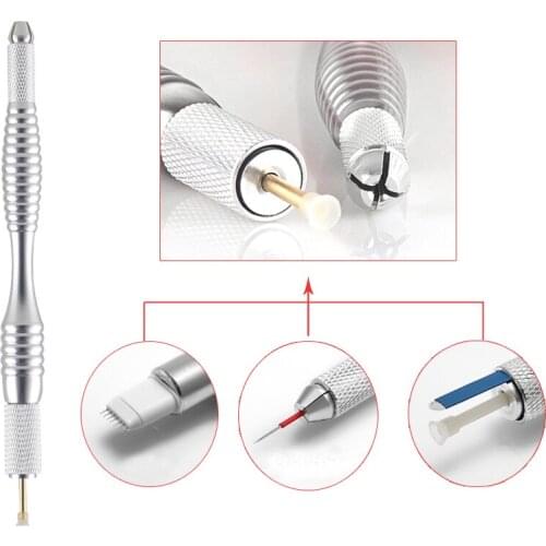 Permanent Makeup Eyebrows Fashion Microblading Pen Eyebrow Tattoo Machine Permanent Makeup Manual Pen With Needles