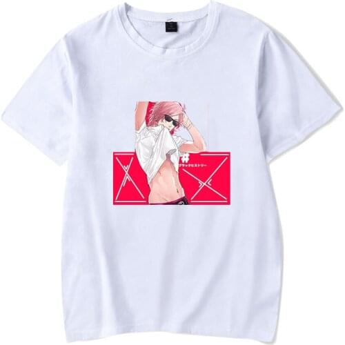 Yarichin B Club Print Japanese Anime Spring Summer Holiday Street Graffiti Style Men/Women Casual T-shirt Novelty Kawaii style