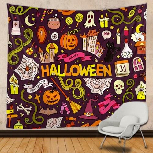 Halloween tapestry Mandala tapestry wall cloth travel mattress Hippie witchcraft Bohemian decoration