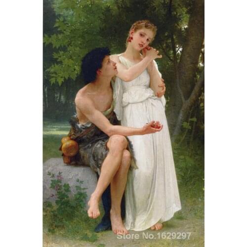 Her First Jewels Paintings by William Adolphe Bouguereau impressionist art High quality Hand painted