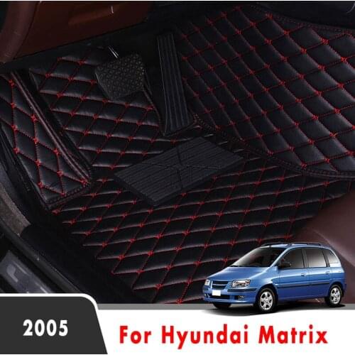Car Floor Mats For Hyundai Matrix 2005 Artificial Leather Carpets Cover Foot Pads Car Accessories Interior Styling Custom Cover