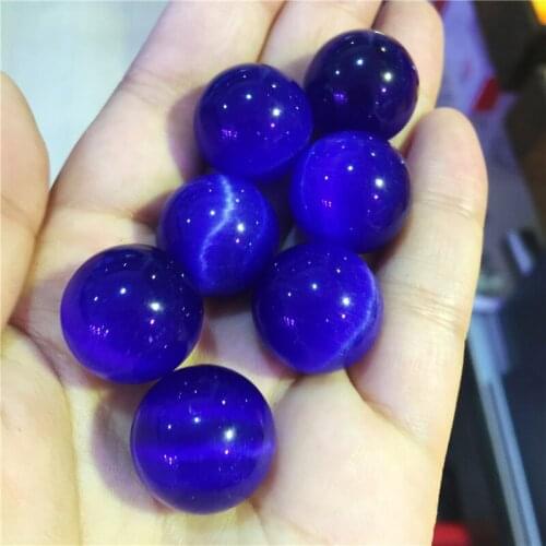 Beautiful Cat Eye Crystal Dark blue ball home decoration 20mm 1pcs