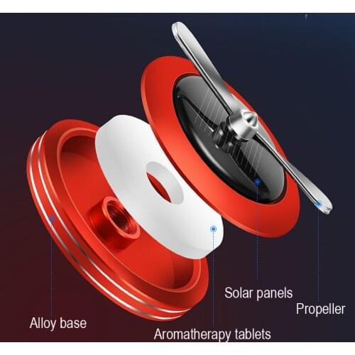 Creative Solar Propeller Rotated Car Air Freshener Perfume Aroma Diffuser Automobiles Fragrance Smell Air Purifier Ornaments