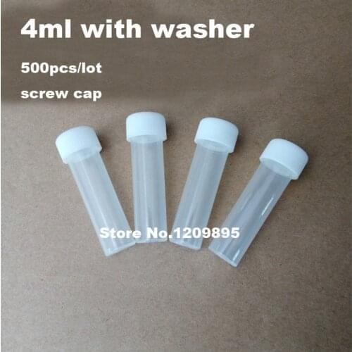 High quality 500pcs/lot 4ml(5ml) Plastic Cryopreservation tube Cryovial Laboratory Cryogenic Vials Screw cap tube free shipping