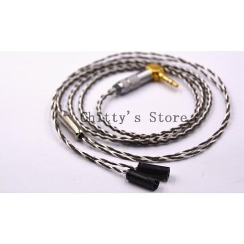 160 core single crystal sterling silver and 130 core copper silver palladium alloy line mixed Fever headphone upgrade line IE80
