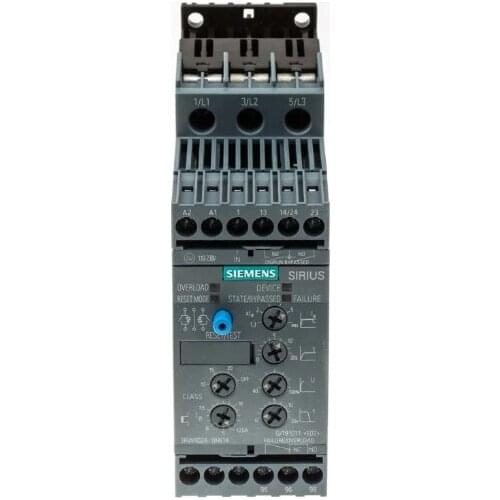 3RW4024-1BB14 3RW40241BB14 Soft Starter - 12.5 A Current Rating, 3RW40 Series, 5.5 kW Power Rating, 200 → 480 V ac Spply