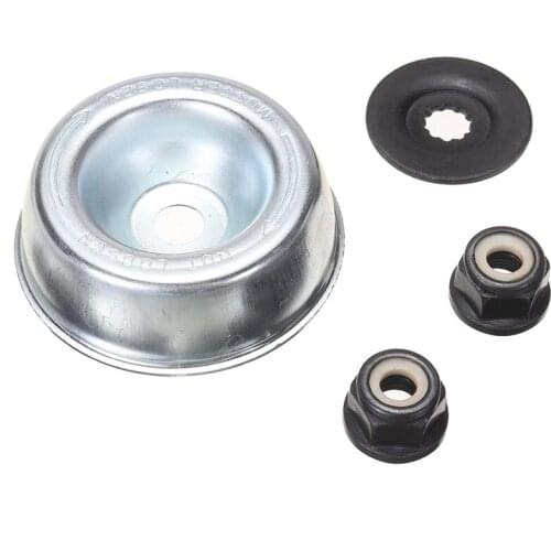 4pcs Metal Blade Fixing Kit+ 2 Sizes Of Collar Nuts + Thrust Washer + Rider Plate Replacement For Strimmer Brushcutter Parts