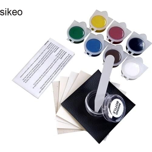 Sikeo Useful Leather Repair Kit Car Seat Sofa Coats Holes Scratch Cracks Rips No Heat Liquid Leather Vinyl Repair Kit