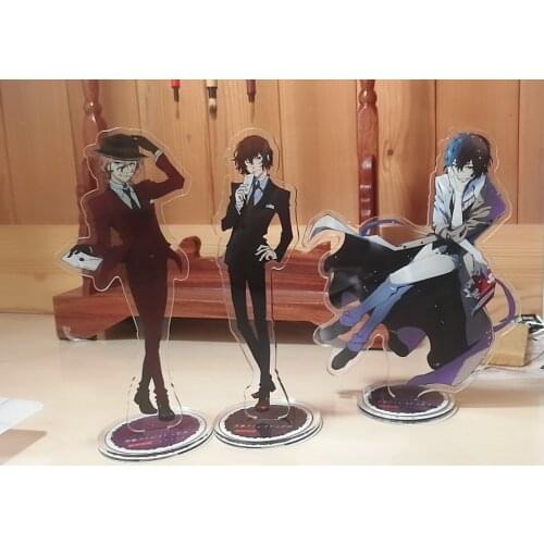 New Anime Bungo Stray Dogs Dazai Osamu Edogawa Ranpo Nakahara Chuya Ryunosuke Akutagawa Acrylic Stand Figure Model Holiday Gifts