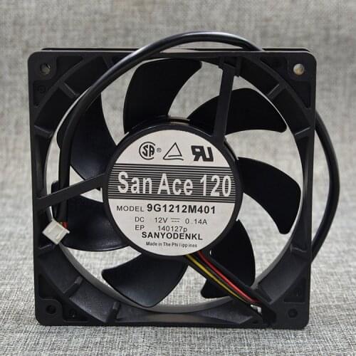 FOR SANYO 9G1212M401 12V 0.14A 3 line 12025 12CM cooling fan