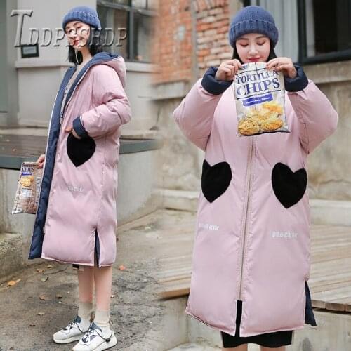 2019 2 Side Can Wear Women Parkas Kawaii Young Lady Ins Popular Bread Style Female Coat Overcoat