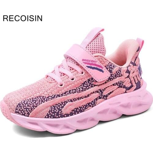 RECOISIN 2020 Sneakers Kids Sport Shoes For Girls Running Shoes Girl Breathable Children Shoes Girls Sneakers Light Shoes Boys