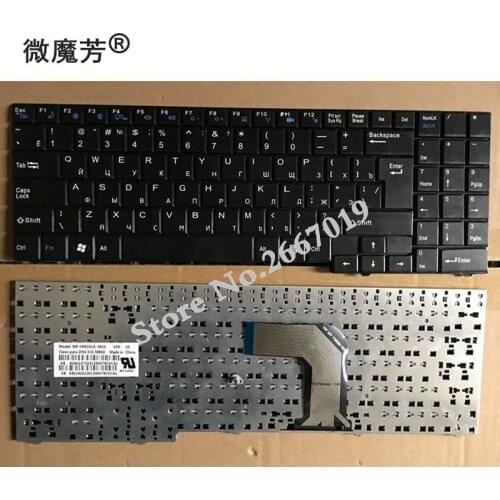 Russian laptop Keyboard FOR Clevo for DNS for ECS MB50 MB50II MB50IA MB50IA1 Black MP-09R16SU-3603 82B382-FM2028 RU