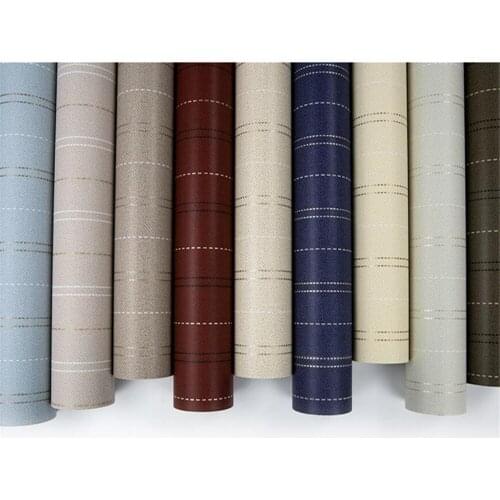 Beibehang Modern plain simple wallpaper bedroom living room television background wall vertical striped green 3d wallpaper roll