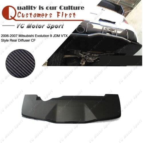 Carbon Fiber JDM VTX Style Rear Diffuser wtih Metal Fitting Kit Fit For 2006-2007 Evolution EVO 9 Rear Diffuser Lip Underboard