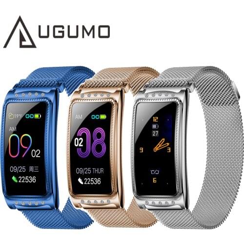 UGUMO F28 Women Smart Wristband Fitness Bracelet Sport Watch Heart Rate Band Blood Pressure Monitor Fitness Tracker Watches