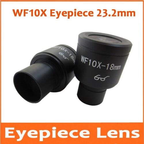 WF10x 18mm Wide Angle and Hight Eyepiont Optical Eyepiece Lens for Biological Microscope 23.2mm with Reading Micrometer Scale