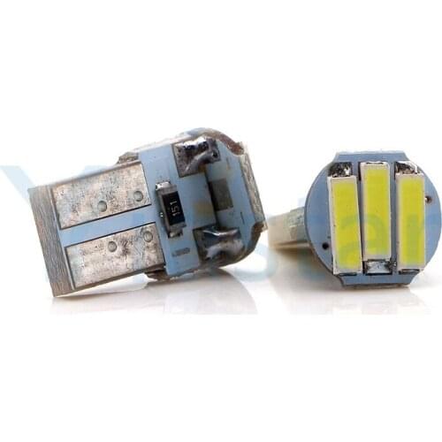 Yiastar 500PCS/lot T10 194 168 7014 3SMD PCB Auto 3 Led Reverse Lights Car Interior Clearance Bulbs 12V Interior Light