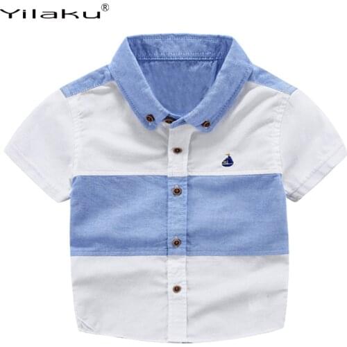 Рубашки с коротким рукавом для мальчиков Yilaku China At AliExpress