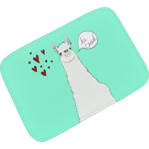 Funny Printed Floor Mat Flannel Doormat Thicken Non-slip Kitchen Bedroom Living Carpet Mat Kids Room Bedroom Bedside Floor Mat