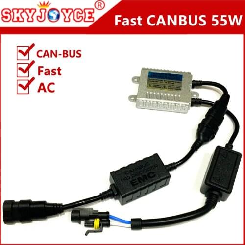 1 X Fast bright 55W Ignition Block Slim CANBUS Ballast AC light for hid kit H4 light H7 H11 H27 HB3 HB4 H1 styling Car emblem