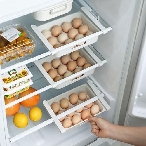 12 Grids Refrigerator Organizer Plastic Egg Storage Box Basket Holder Space Save