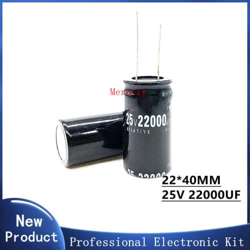 5PCS 25V 22000UF 20% High frequency and low impedance in-line aluminum electrolytic capacitors long life Brand new authentic