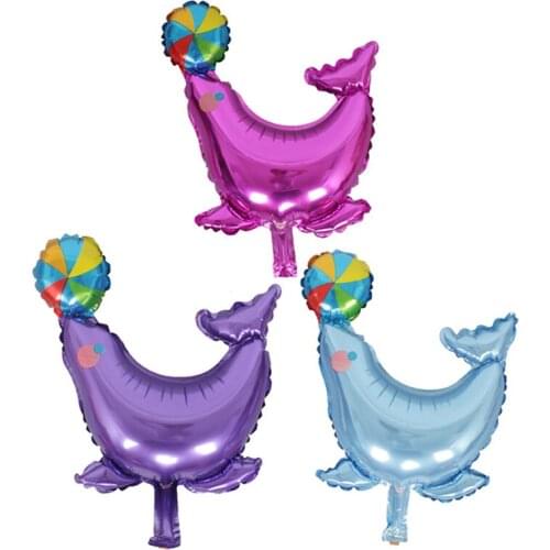 50psc Trumpet sea lion cartoon balloon aluminum balloons Mini foil balloons baby top party decorated supplies wholesale