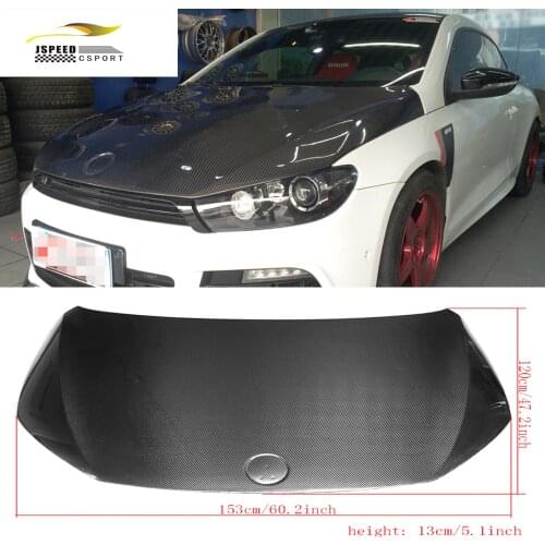 Car-Styling Carbon Fiber Racing Front Engine Bonnets Hood Cover for Volkswagen VW Scirocco R 2009-2014