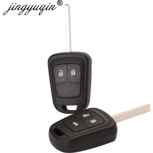 Jingyuqin 10pcs/lot Replacement 2/3 Button Auto Car Remote Key Shell Fob Case For Chevrolet AVEO Cruze Malibu Sonic Key