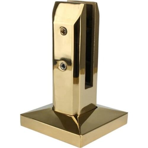 304 Stainless Steel Gold Big Glass Clamp White Glass Spigots Post Balustrade Stairs Railing Pool Balcony Fence Glass Holder