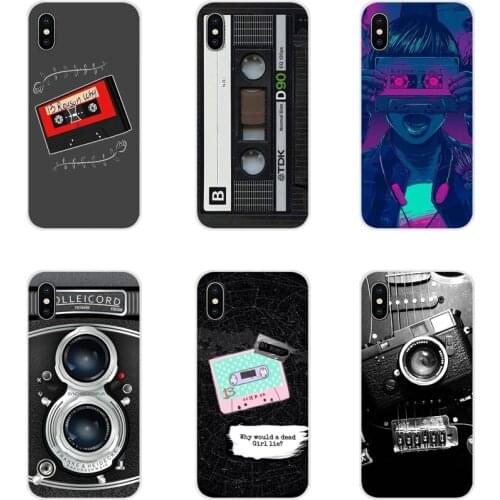 TPU Cover New Painting Vintage Camera Magnetic tape For Xiaomi Mi4 Mi5 Mi5S Mi6 Mi A1 A2 5X 6X 8 9 Lite SE Pro Mi Max Mix 2 3 2S
