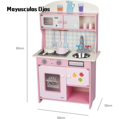 Wooden Large-scale Real Play House Kitchen Refrigerator Stove Combination Toy Boy Girl Child Large Simulation