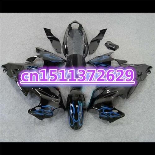Dor-Fairings for A GSX750F 600F Katana 1997-2005 GSX 600F 97-05 Fairing blue flame black GSX 600F 97-05 for SUZUKI D