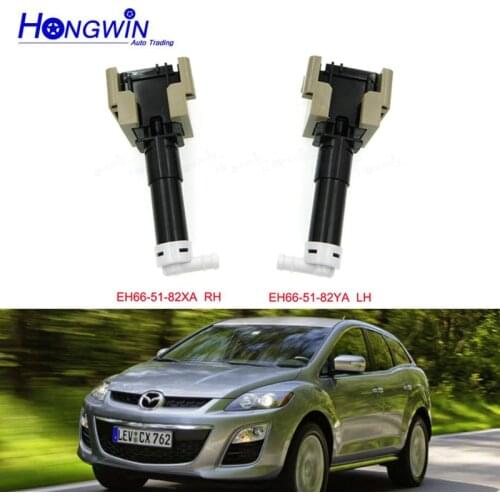 Headlight Headlamp Washer Nozzle Jet Cap Cover Left Right Side For Mazda CX-7 CX7 2009 2010 2011 2012 EH66-51-82YA EH66-51-82XA