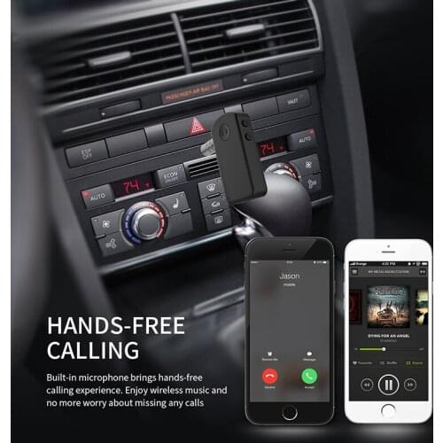 HEVARAL CSR8635 Wireless Bluetooth Adapter Receiver 4.1 For PC TV 3.5mm Jack Audio Adapters Pair 2 Phone Button Control Receiver