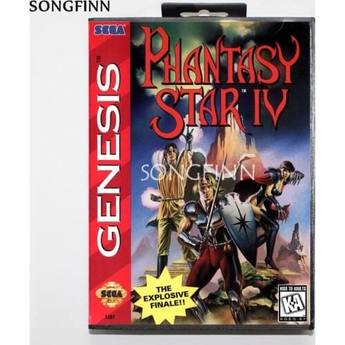 16 bit MD Memory Card With Box for Sega Mega Drive for Genesis Megadrive - phantasy star 4 US