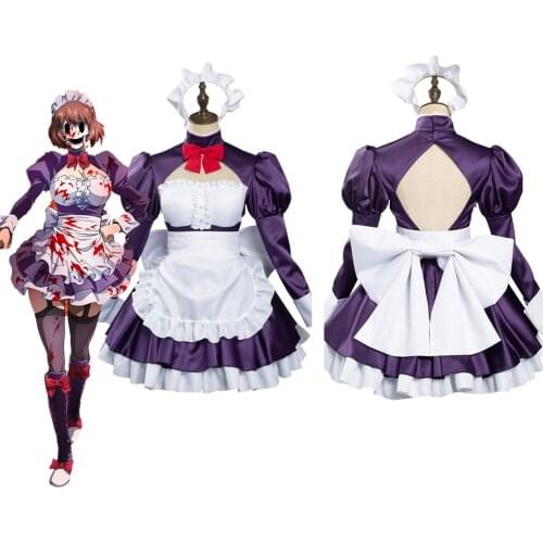 Anime High-Rise Invasion Maid-fuku Kamen Cosplay Costume Maid Dress Outfits Halloween Carnival Suit