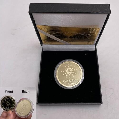 Crypto Coin Cryptocurrency Ada Cardano Coin Golden Silver IOTA Coin Commemorative Coin With Gift Box