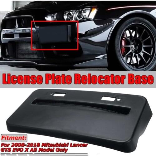 Front Bumper License Plate Base Frame Relocator Base License Plate Relocator Bracket For Mitsubishi Lancer GTS EVO X 2008-2018