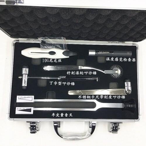 Diabetes Foot Screening Nerve 128hz Tuning Fork 10g Monofilament Inspection Toolbox Semi-quantitative Tuning Fork