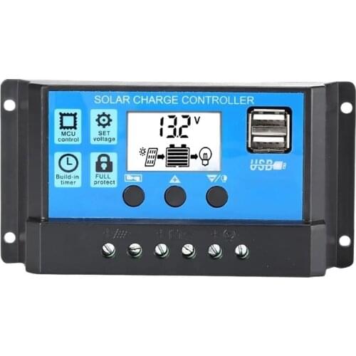 Hot Sell 10A 20A 30A 40A 50A 60A Solar Charge Controller 12V 24V Battery Charger Voltage Regulator Auto PWM PV Home Controller