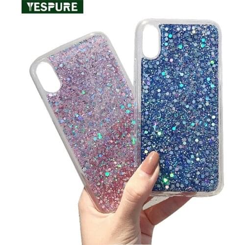 YESPURE Fancy Bling Glitter Handphone Case for Iphone X 6 6s 6plus 7 7plus 8 8plus TPU Mobile Accessory Drop Shipping