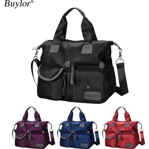 Buylor Handbags Nylon Shoulder Bag Women Waterproof Crossbody Bag Large Capacity Multifunctional Tote Travel Messenger