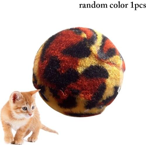 1PCS Legendog Cat Ball Toy Plush Ball Toy Interactive Leopard Print Cat Ball Toy Kitten Playing Toy Training Plush Ball Toy