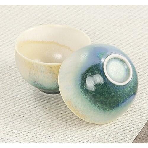 Retro Stoneware Water Cup Kiln Changed Tea bowl Single Cup Ceramic Large Tea Master Cup