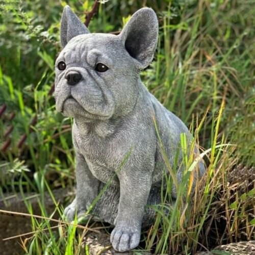 Resin Cute Gardening Decoration Dog Statue Ornament Sculpture Garden Decoration Outdoor decoracion Sitting Pivot